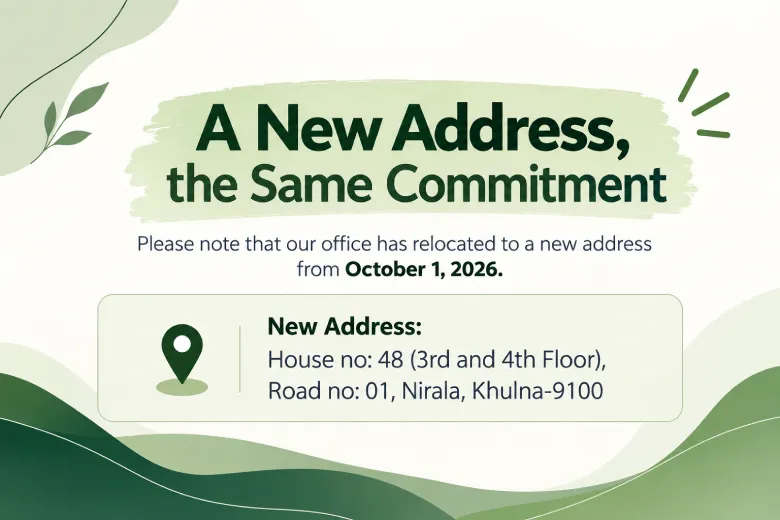 AOSED office relocation announcement with the new office address